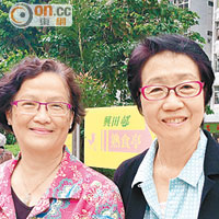 林淑儀（左）同陳婉嫻批評雙學唔肯撤離係不負責任。