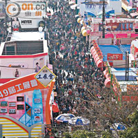 工展會開幕首日，人潮擠得水洩不通。