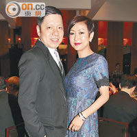 地貧基金籌款晚宴<br>香港時裝品牌慕詩國際主席陳欽杰（左）及太太徐巧嬌旗下零售店深受佔領行動影響，公司正密謀大搞網上銷售。