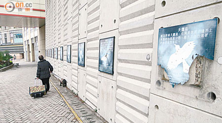 擋土牆上被安裝宇宙星座介紹展牌，有市民直指「莫名其妙」。