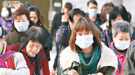 流感肆虐，市民宜接種疫苗預防及注意個人衞生。（梁威鵬攝）