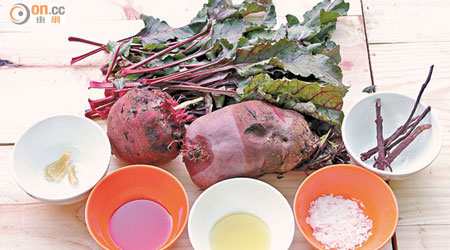製作紅菜頭面霜及唇彩的材料簡單。