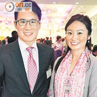 江美儀（右）與菁英會副主席林凱章同樣為家族生意打拼。（徐家浩攝）