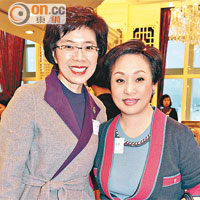 林李婉冰（右）與中電企業發展總裁莊偉茵，齊聲支持女性多議政。