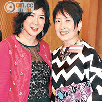 陳裕光太太羅寶靈（右）與舞蹈學校iDANCE創辦人謝景霞齊參加晚會取經。
