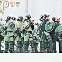 警方五大總區應變大隊已陸續完成演練，嚴防第二次佔領行動。