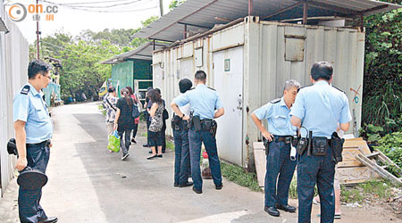 粉嶺黃崗山村「貨櫃劏房」前年曾發生焗死人事件。（資料圖片）