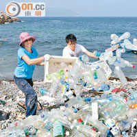 早前石澳鶴咀「垃圾灣」被發現堆滿一百八十五噸海洋垃圾。
