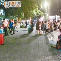 福田口岸廣場昨晚水貨交收活動減少。