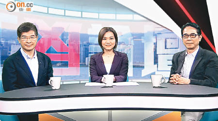 單仲偕（左）與黃國健（右）出席「ontv東網電視」節目《正反論壇》，回顧立法會委員會正副主席爭奪戰。