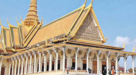 柬埔寨金邊王宮向來是旅客勝地且風景優美。（互聯網圖片）
