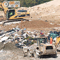 環境局擬倍增堆填區處理建築廢物收費。（資料圖片）