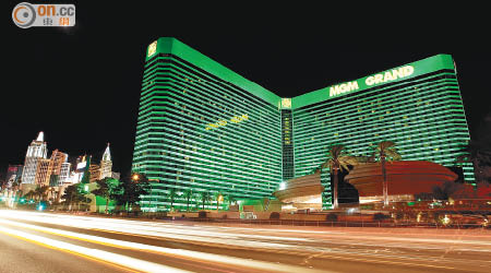 位於拉斯維加斯的MGM Grand Hotel外貌。（資料圖片）