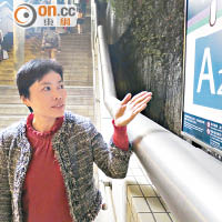 謝淑珍要求港鐵盡快為A2出入口加設扶手電梯，方便市民進出車站。