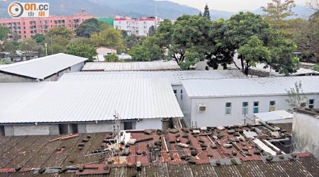 洪水橋和平新村由寮屋拆卸改建而成的劏房。