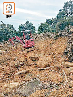 土地被人挖掘及砍樹。（司馬文提供）