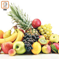 水果及果仁等食物含抗氧化物，但港大指不必減少進食。