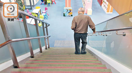 行動不便及年邁的使用者在樓梯上落時甚為吃力。