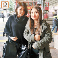 台灣人鄭小姐（左）及張小姐（右）指台灣無打小人，旅遊順道來打。