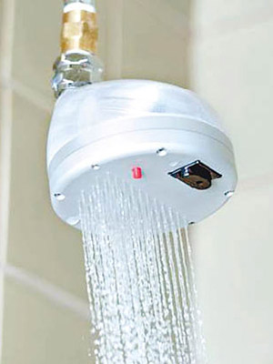 感應式花灑頭有助節省淋浴用水。（互聯網圖片）