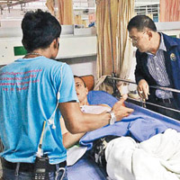 傷者在醫院接受治療。（互聯網圖片）
