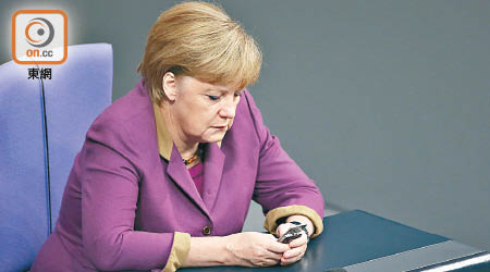 德國總理默克爾曾被揭遭美國國家安全局監聽多年。