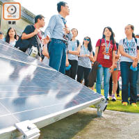 台灣的太陽能產業發展成熟，讓同學們認識到最新的太陽能科技。
