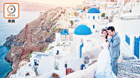希臘是拍攝婚照的熱點之一。（被訪者提供）