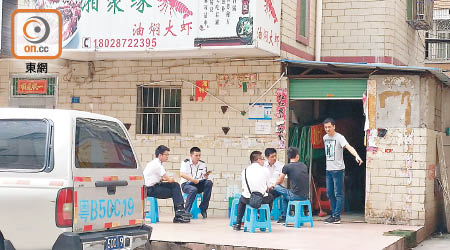 涉事的「湘聚緣油燜大蝦」餐廳。（黃少君攝）