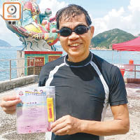 朱國榮熱愛游泳，揚言「游到八十歲」。