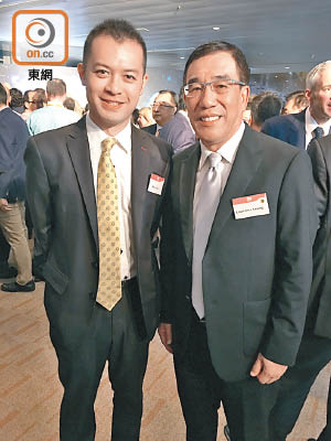 香港表廠商會副會長 劉燊濤、毛織創新及設計協會主席 梁嘉彥（余素月攝）