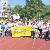 三十多名病患原參加上月辦的「香港街馬」三公里項目，但天雨關係取消。 （賴啟燊攝）