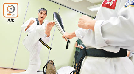 梁錦明曾中風兼有「三高」，習跆拳道四年後血糖水平轉趨穩定可減藥。