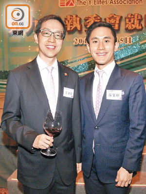 盧金榮（左）冧莊做菁英會主席，莊家彬續任常務副主席。（溫國佳攝）