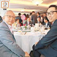 潮州商會副會長鄭敬凱（左）及潮青委員黃進達期待嚟緊潮青嘅一連串活動。
