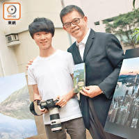 袁斯樂（左）讚賞香港自然景觀可與外國媲美，右為洪忠興。（黃知樂攝）