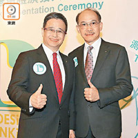 鄭文聰（左）與工總副主席郭振華（右）非常支持業界發揮設計及創意。