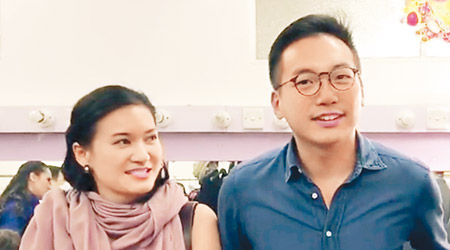 楊岳橋（右）舊年年底向女友Eve（左）求婚成功，但未定婚期。（網上圖片）