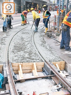 電車公司表示路軌更換時間可縮短。