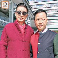 蔡榮星（右）及總理馬清揚（左）着衫夠晒型，駕馭鮮紅色衫冇難度。