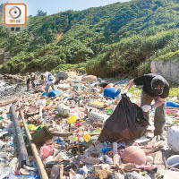 本港不少偏遠的海岸都受到海洋垃圾問題所困擾。(資料圖片)