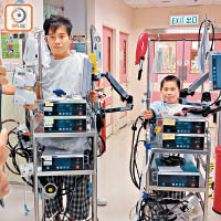 志燊（左）及謙仔（右）仍留醫深切治療部等候換心機會。（資料圖片）