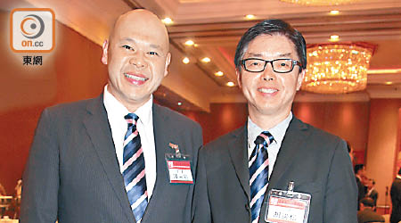 陳光明（左）將分子雪糕引入台灣，胡炎松（右）早前就去台灣考察搶孤嘅預備工作。