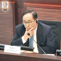 楊偉雄強調河套區協議有利香港。（徐家浩攝）