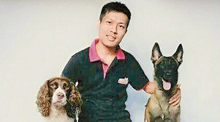 被告李泳航用鐵棒擊打受訓柴犬，昨被判社服令。（互聯網圖片）