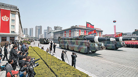 北韓近期屢次試射導彈，華府對北韓的態度亦轉趨強硬。