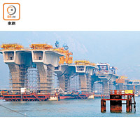 港珠澳大橋香港段工程爆出石屎檢驗結果造假醜聞。（資料圖片）