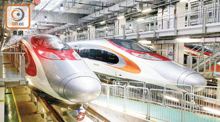 高鐵未來數星期將進行粵港之間試車。（何天成攝）