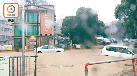 大埔和大美督一帶，在上周的暴雨期間，出現大範圍水浸。