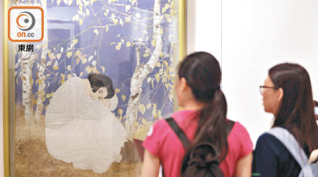 中國水墨名家何家英的作品《秋冥》，估值最高達四千萬港元。（高嘉業攝）